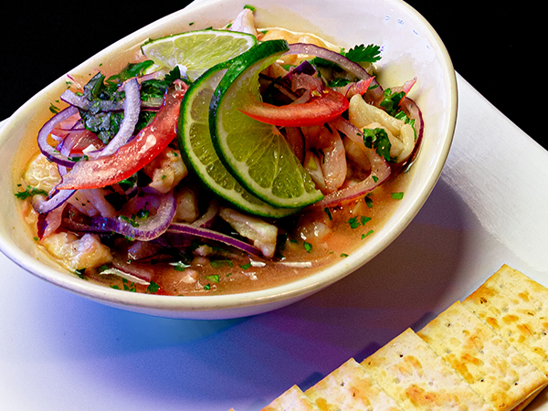 Ceviche<br><FONT COLOR="#00aaa0">$18.99</FONT>