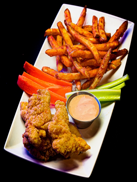 Chicken Fingers<br><FONT COLOR="#00aaa0">$12.99</FONT>